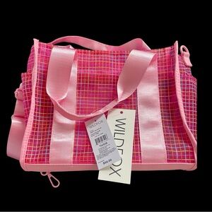 Wildfox Vibrant Pink Checkered Tote